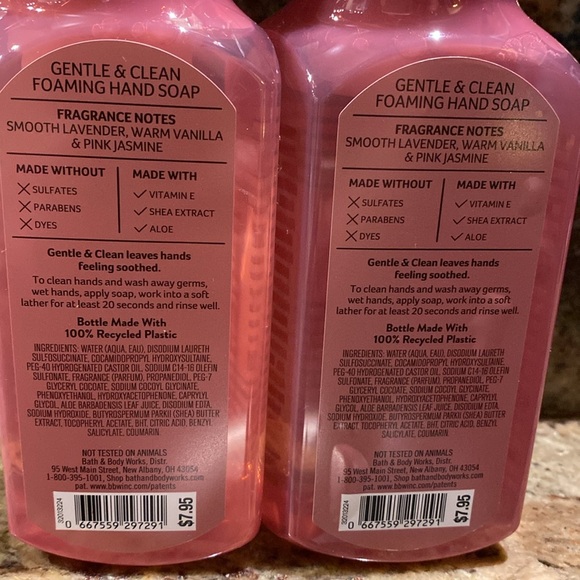 💗Two (2) “COZY CASHMERE” BBW, 8.75 fl oz, Gentle & Clean Foaming Hand Soap, NWT - Picture 5 of 6